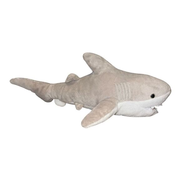 Adventure Planet Great White Shark Plush Stuffed Animal Toy Gray 13" EUC - Picture 2 of 6